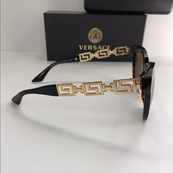 NEW VERSACE VE4394 108/73 HAVANA CAT EYE EYEWEAR - Picture 4 of 9